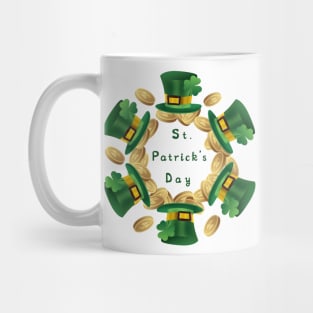 green hat circle st patrick's day Mug